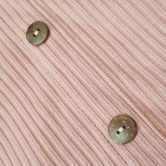 MAUVE PINK CREAM RIBBED BODYCON DRESS - Picture 6 of 6